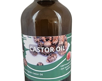 Hydratant pour la pousse des cheveux et la peau pressés à froid à l'huile de ricin biologique