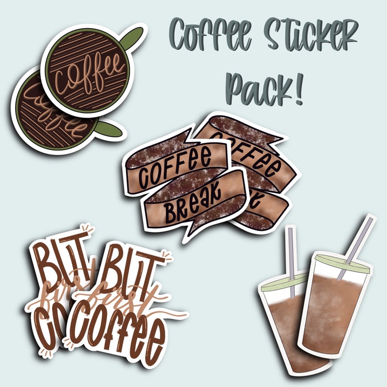 Coffee Sticker Pack - Etsy