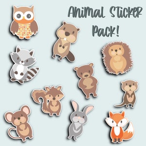 Woodland Animals Sticker Pack