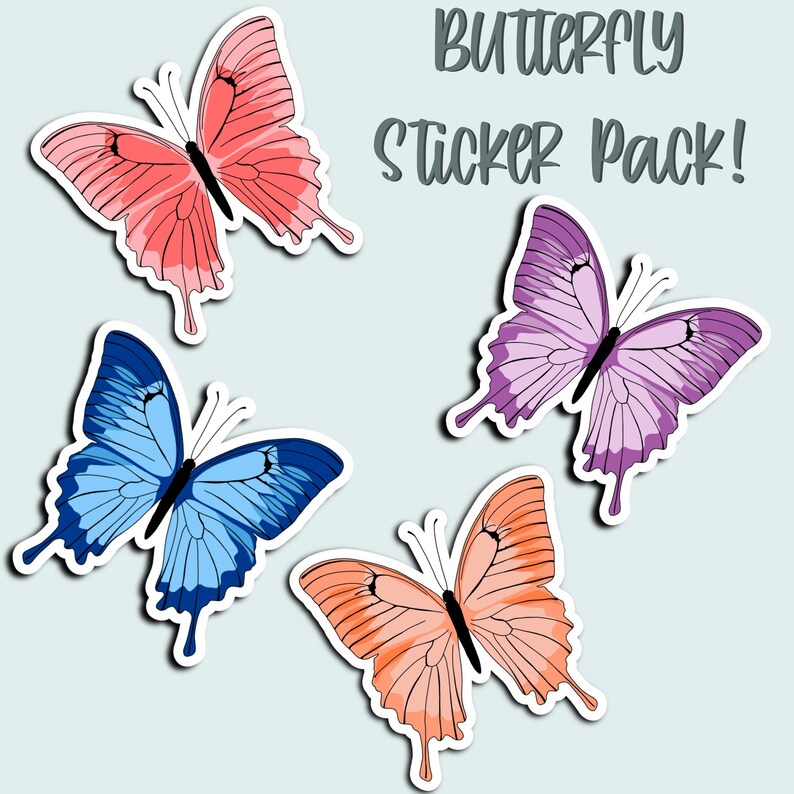 Butterfly Sticker Pack #2 - Etsy