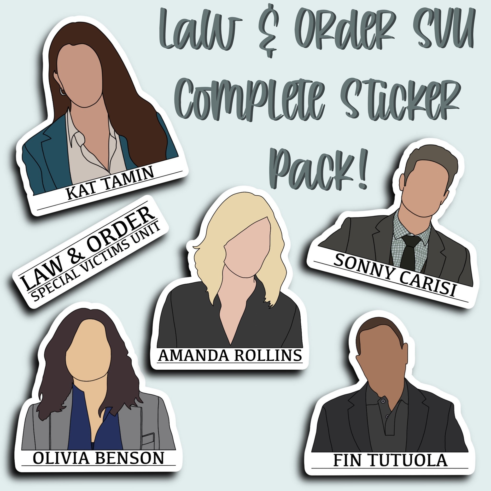 Law and Order SVU Complete Sticker Pack Etsy UK