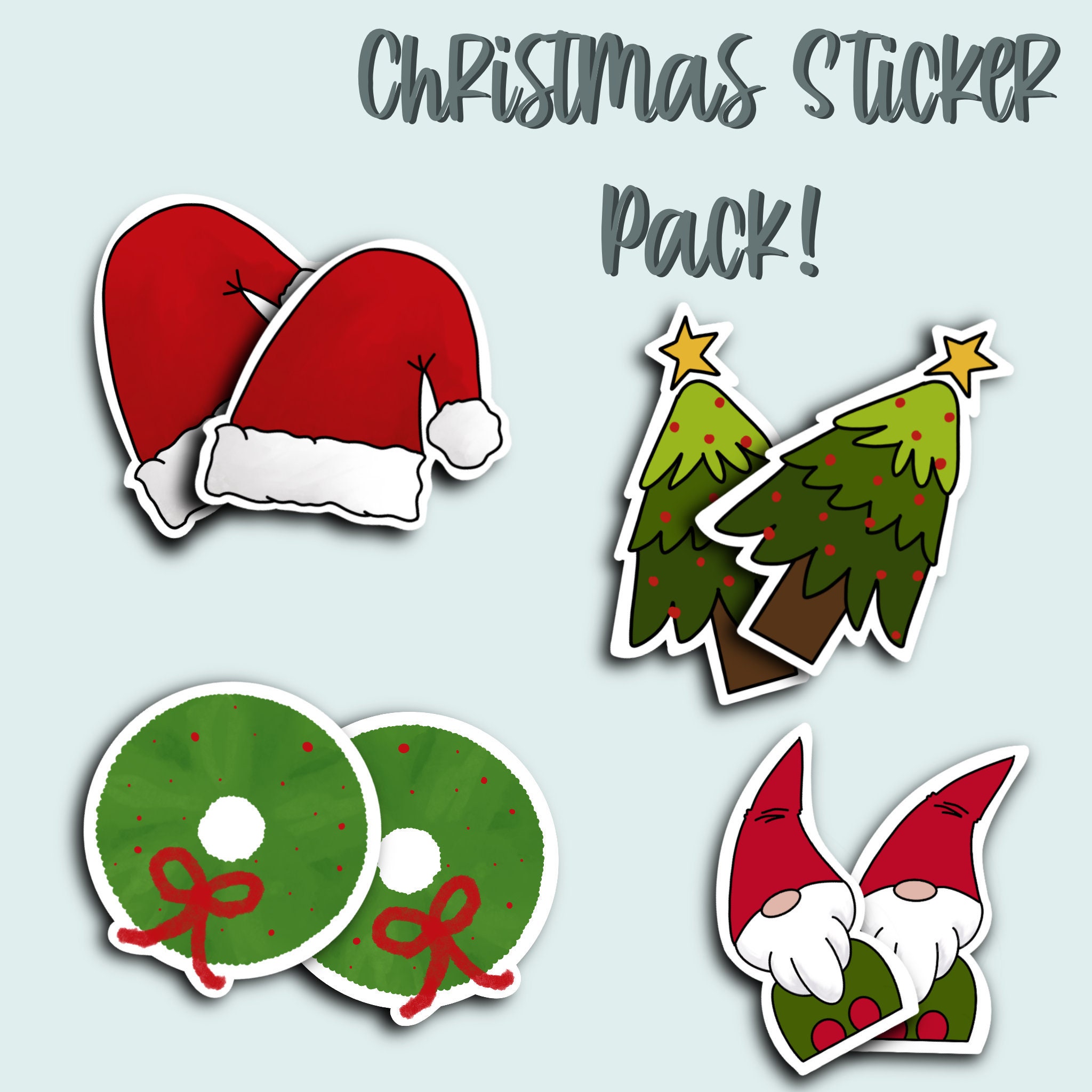 Christmas Sticker Pack #1 - Etsy