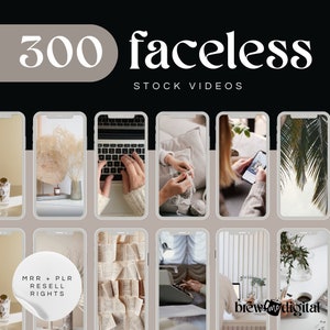 300 Faceless Reels Videobibliothek mit Master Resell Rechte MRR & Privatmarkenrechte PLR Done For You Instagram Boho Digital Marketing
