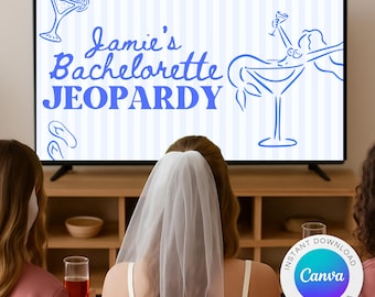 Coastal Bachelorette Jeopardy Game: Canva Template (Digital Download)