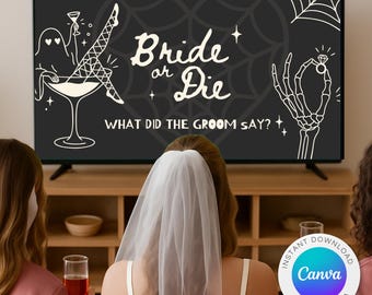 Bachelorette Drinking Game: What Did the Groom Say? Editable Canva Template (Digital Download)