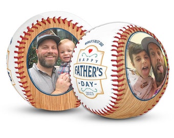 Personalized Photo Baseball | Vintage Design | Father's Day Baseball | Baseball Gifts for Dad | Gifts For Baseball Lovers