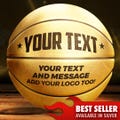 Custom Gold and Silver Basketballs | Official Size | Milestone, award, Senior Gift Personalized with Your Text!
