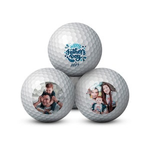 Personalized Custom Golf Balls | 3 Pack | Custom Father's Day Gift | Gifts for Dad, Grandpa, Papa | Father's Day Golf Balls