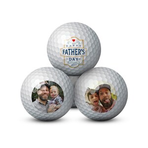 Personalized Photo Golf Balls | Vintage Design 3 Pack | Best Golf Gifts For Dad | Gifts For Golf Lovers | Golf Gifts For Men