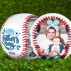 Personalized Photo Baseball | Celebration Design | Father&#39;s Day Baseball | Baseball Gifts for Dad | Gifts For Baseball Lovers