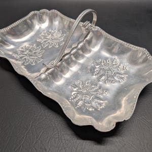Vintage Hammered Aluminum Serving Tray