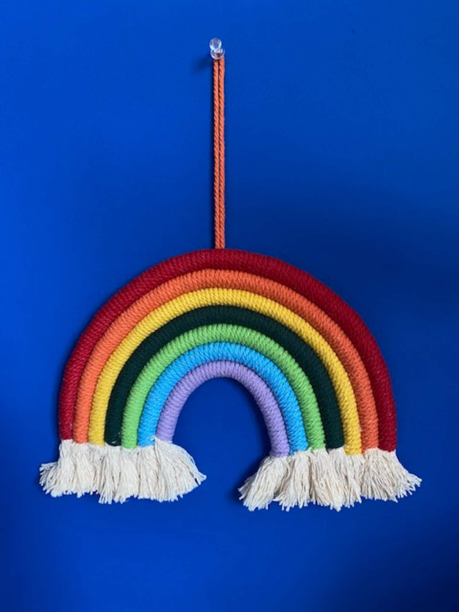 Großer Makramee Regenbogen 9x7 Pride Regenbogen Makramee | Etsy