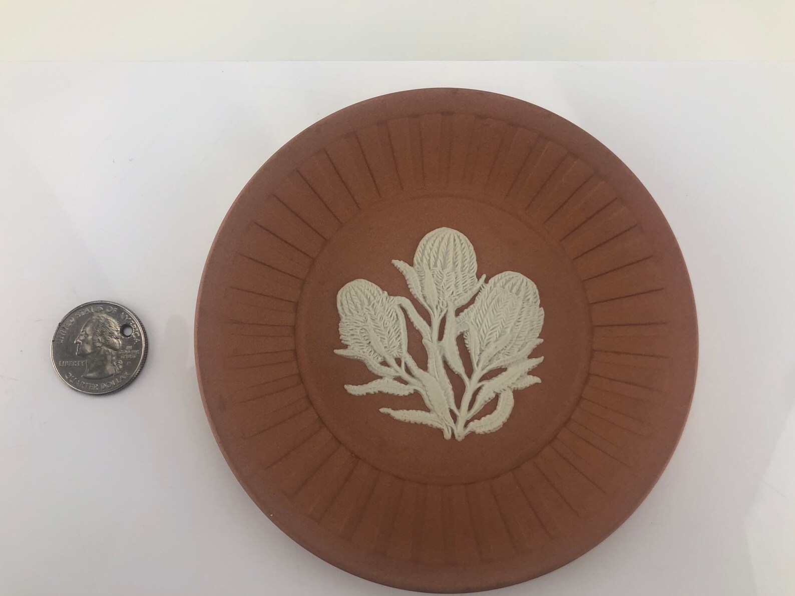 Wedgwood white Terracotta Jasperware Bankisa round tray/dish Etsy