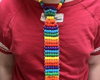 Cravatta Bandiera Arcobaleno Gay Pride - Uomo Nuova Con Etichette Regalo