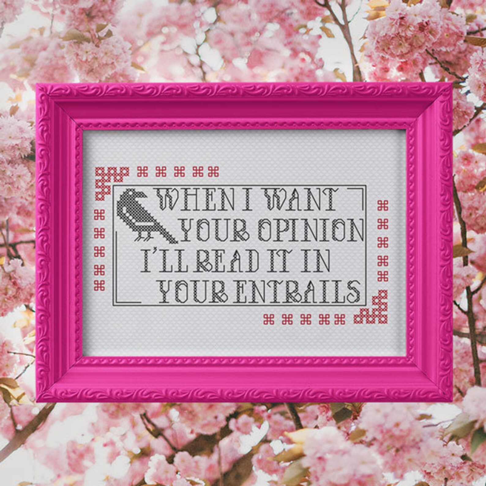 Reading Entrails Cross Stitch Pattern | Etsy