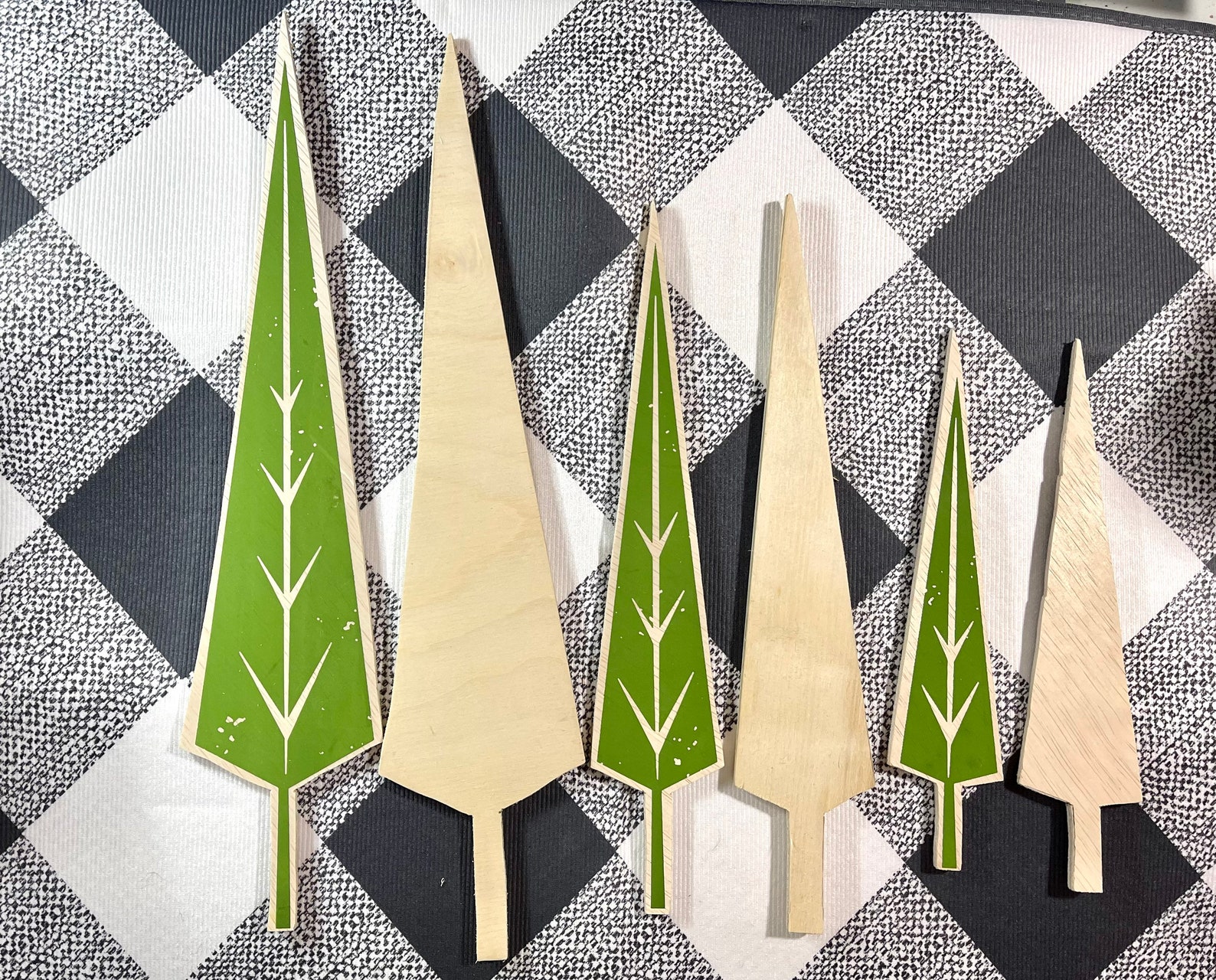 Treeschalk couture treesChristmas trees wood cutoutschalk Etsy