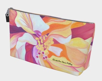 Colorful HIbiscus Makeup Bag