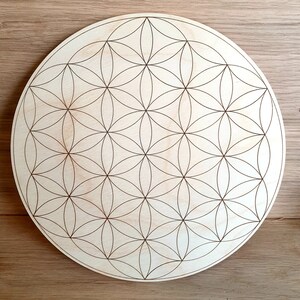 Lasergegraveerde levensbloem op vouw of mdf - 195 mm diameter