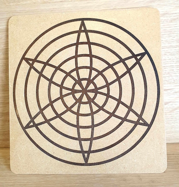 Healing Radionics Board | Choose Your Symbol | Laser Engraved | MDF | Energy Healing | Radiesthesia | UK Made