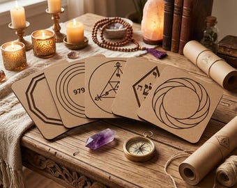 Radionics Master Bundle • Set of 5 Sacred Geometry Boards • Radiesthesia Pendulum Dowsing Trays • Decagon Scap Yoshua Turbilhao Tools