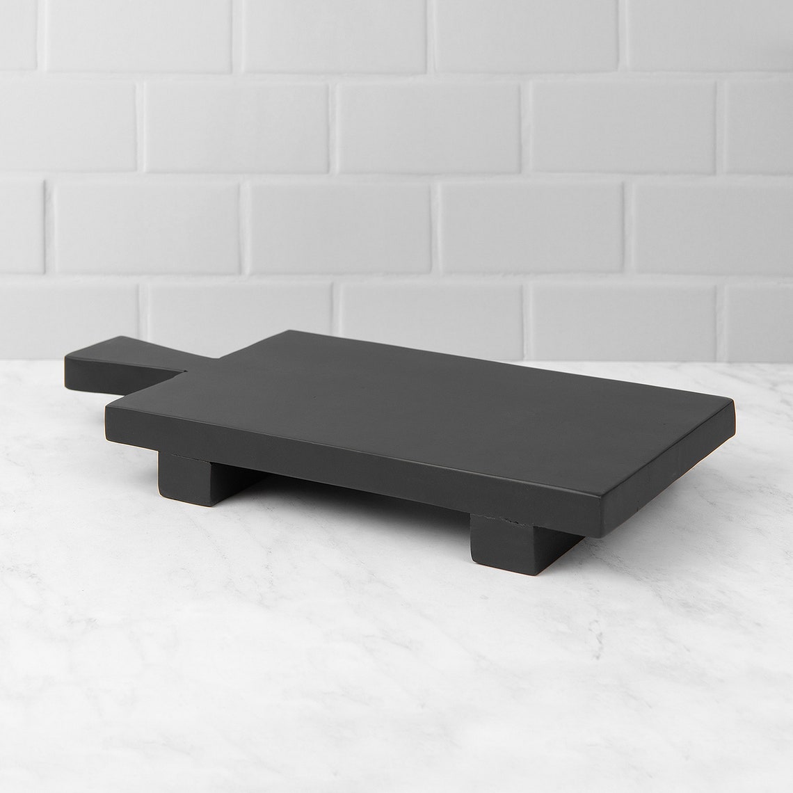 Wooden Serving Tray With Wooden Feet Etsy