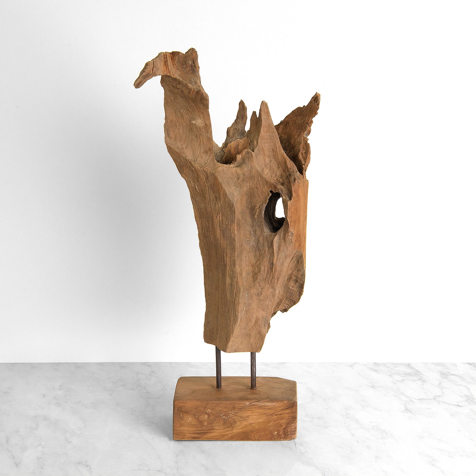 Teak Root Sculpture on Stand Etsy