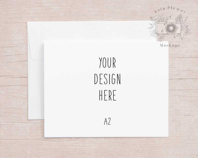 Download Paper Party Supplies A2 Greeting Card Mockup With White Envelope On Beige Wood Thank You Card Mock Up For Rustic Wedding A 2 Jpeg Instant Digital Download Greeting Cards