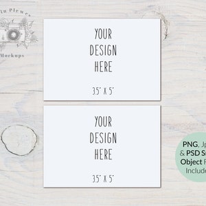 3,5 "x 5" Card Mockup PSD Smart Object, Gebedskaart Front Back Mockup, RSVP-kaart naast elkaar Mock-up, Jpeg PNG Instant Digitale Download