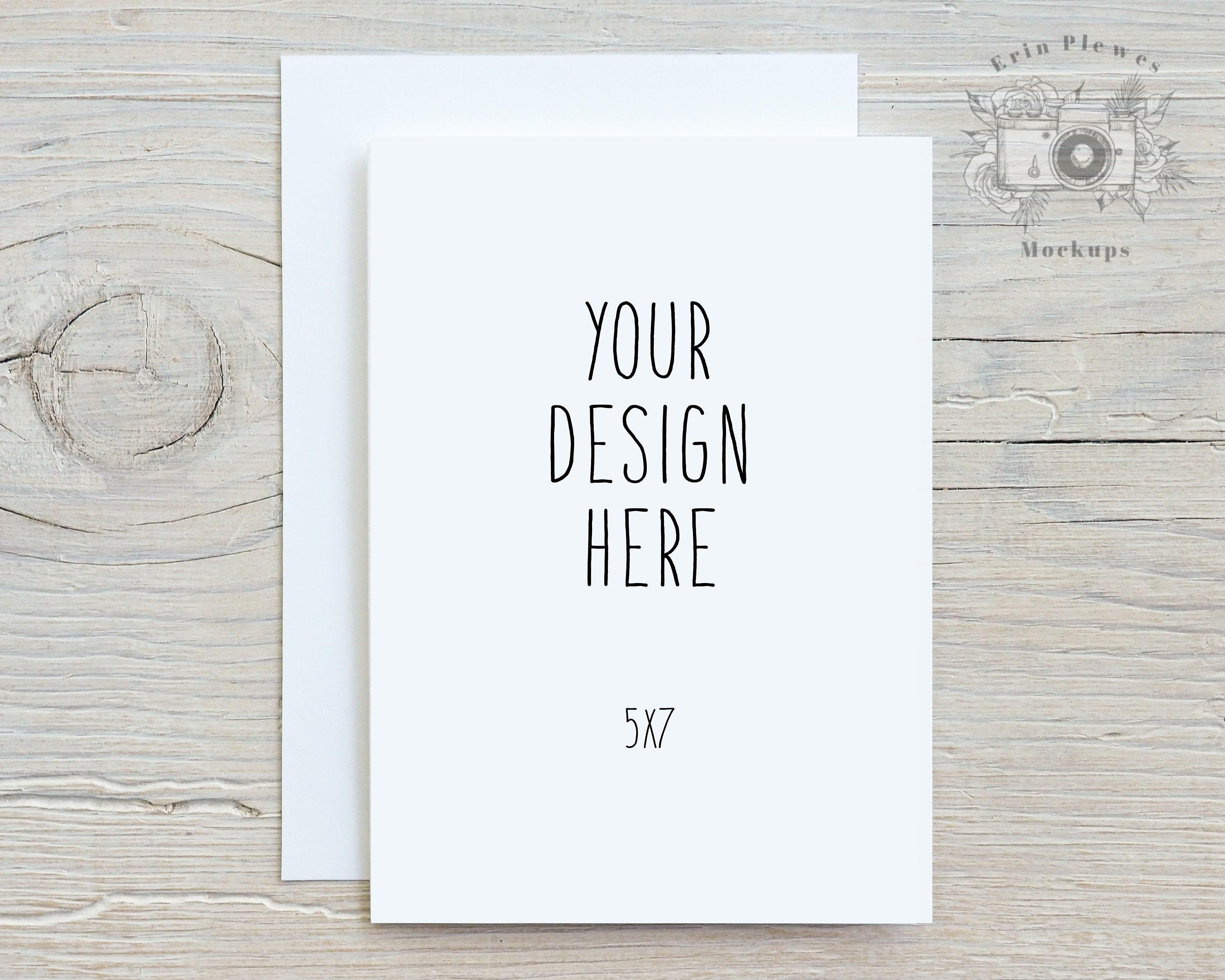 5x7 Greeting Card Mockup With White Envelope, Thank You Card Mock-up ...