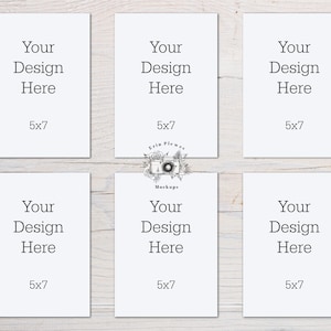 Karten-Suite Mockup 5x7, Grußkarten-Set von 6 Mock Up, Briefpapier Mock Ups, Card Suite Stock Foto, Jpeg Instant Digital Download