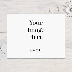 Print Mockup 8.5 x 11, 8.5x11 Poster mockup on white wood farmhouse styled stock photo, Stationery Mock-up, Instant Digital Download JPG