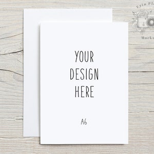 A6 tarjeta de felicitación maqueta con sobre blanco, Gracias tarjeta maqueta tamaño A 6 para la invitación de boda rústica, Jpeg Instant Digital Descargar