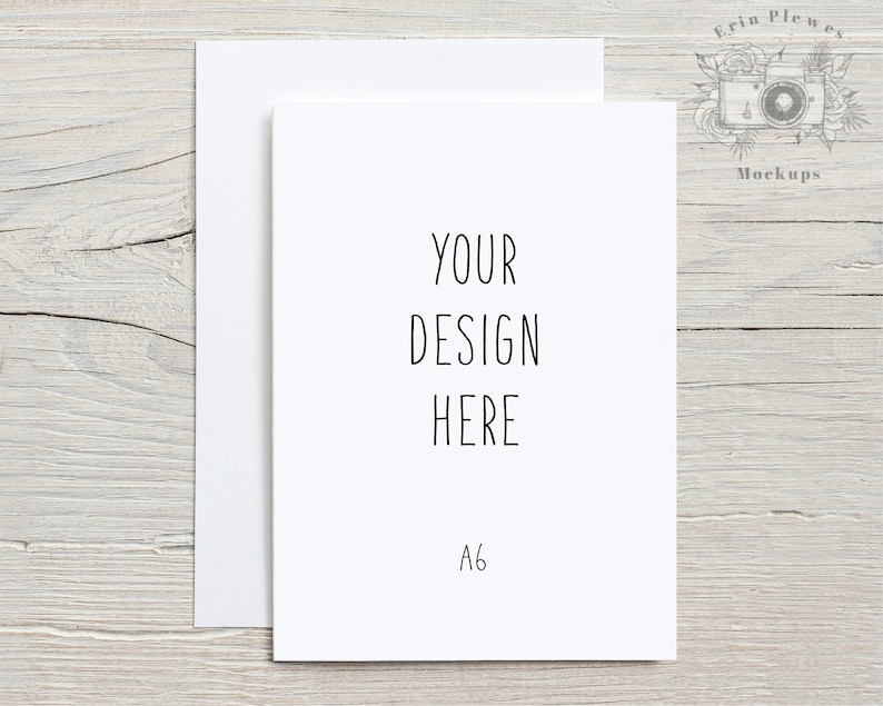 A6 Greeting Card Mockup With White Envelope Thank You Card Etsy UK