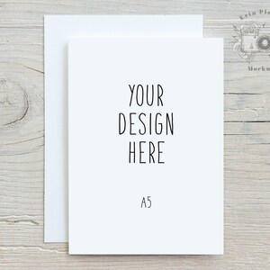 A5 tarjeta de felicitación maqueta con sobre blanco, Gracias tarjeta maqueta para la boda rústica y la foto de estilo de vida, Jpeg Instant Digital Descargar