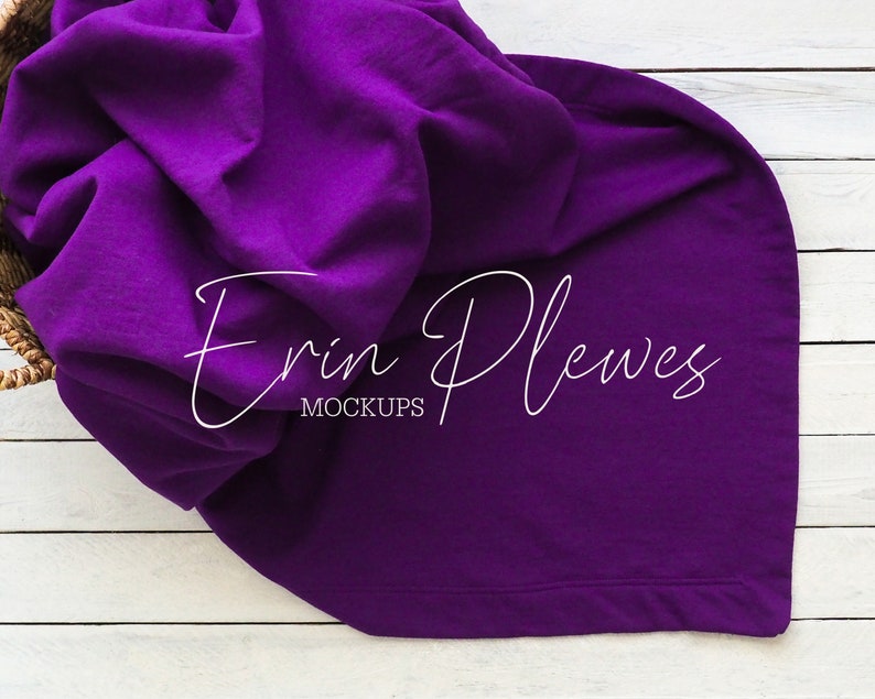 Stadium Blanket Mockup Purple Blanket Mock Up Lifestyle Stock | Etsy
