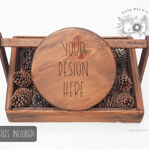 Wood Sign Mockup, Round Wood Sign Mock-up, Farmhouse Style Mock Up, Wood Frame Mock Up