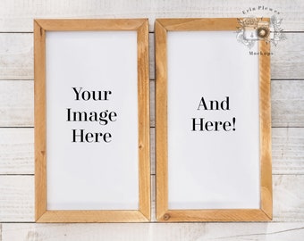 Sign Mockup, Wood Sign Mock-up, 2 Signs on white rustic wood stock photo, Farmhouse Mock Up for your svg