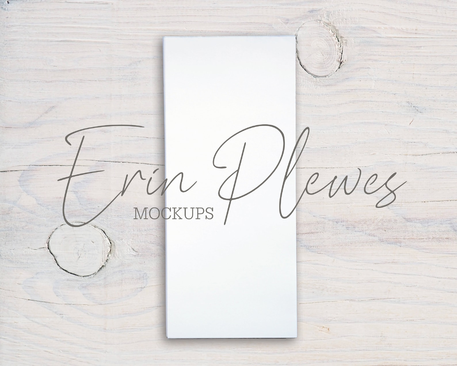 Skinny Notepad Mockup, Sticky Notes Mock up on Rustic Wood Background ...