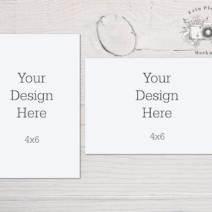 Karte Mockup 4"x6", Front Back Karte Mock-Up, Doppelkarte Mockup Vertikale Landschaft, Jpeg Instant Digital Download Vorlage