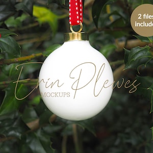Ornament Mockup, Christmas Ball Ornament Mock Up, Christmas Bauble Mock-up Template, Instant Digital Download Jpeg