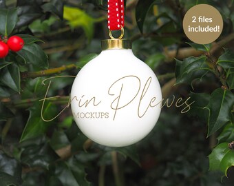 Ornament Mockup, Christmas Ball Ornament Mock Up, Christmas Bauble Mock-up Template, Instant Digital Download Jpeg
