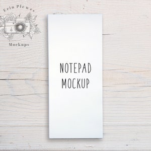 Notepad Mockup, To Do List Mock Up on Rustic Wood Background, Minimalist Stationery Flatlay, Instant Digital Download Jpeg Template