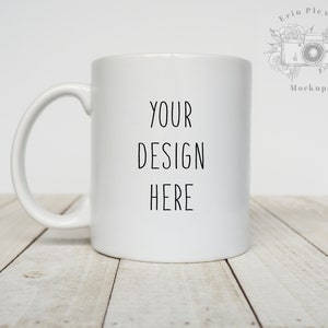 Becher Mockup, 11 Unzen weiß Kaffeebecher Mock-up für gestylte StockFotografie, digitaler Download Jpeg minimalistische Mockups