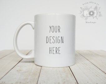 Mug Mockup, 11 oz White Coffee Mug Mock-up for Styled Stock Photography, Digital Download Jpeg Minimalist Mockups