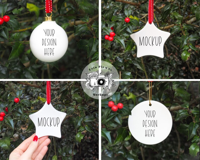 Download Ornament Mockup Bundle Christmas ornament mock up set of 12 | Etsy