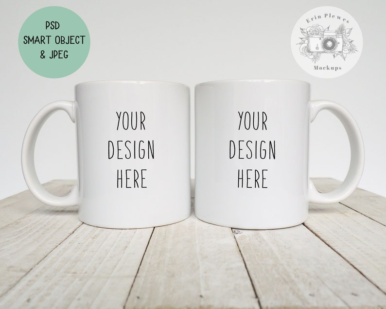 Download 2 mugs Mug Mockup maquette de tasse avant et arrière pour ...