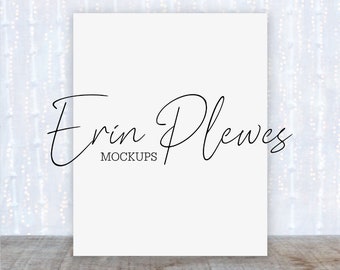 8x10 Poster Mockup, 8"x10" Print Mock Up, Minimalist Paper Mock-up for Artwork, Light and Airy Mock Ups, Instant Digital Download Jpeg