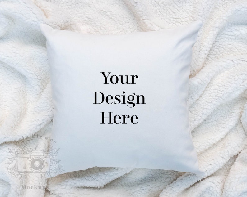 White Pillow Mockup Pillow mockup with minimalist