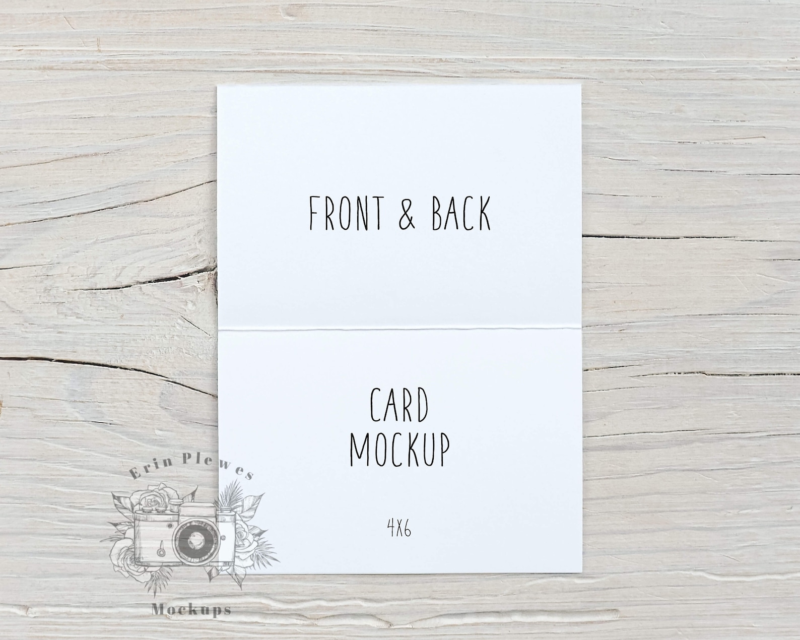 Download Card Mockup Front and Back 4x6 Open Card Mock Up Interior ...