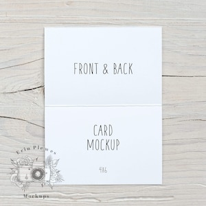 Kaart Mockup voor en achter, 4x6 open kaart mock up, interieur kaart mockup voor rustieke bruiloft, Jpeg instant digitale download